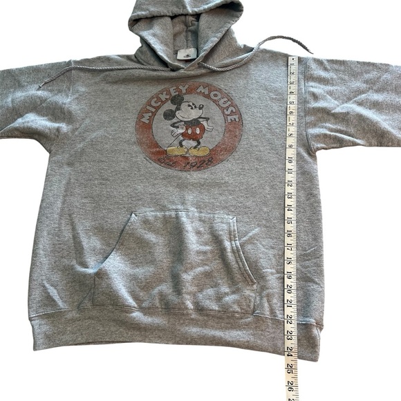 Disney Mickey Mouse Hoodie Sweatshirt Gray Size Medium - Picture 5 of 6